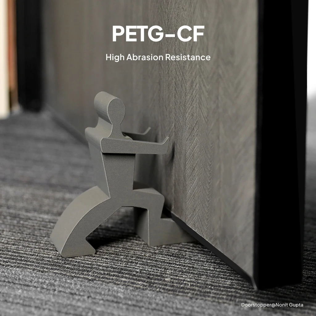  ELEGOO PETG-CF Carbon Fiber PETG Filament 1.75 mm Gray 1KG, High Strength & Rigidity 3D Printing Filament,Fits for Most FDM