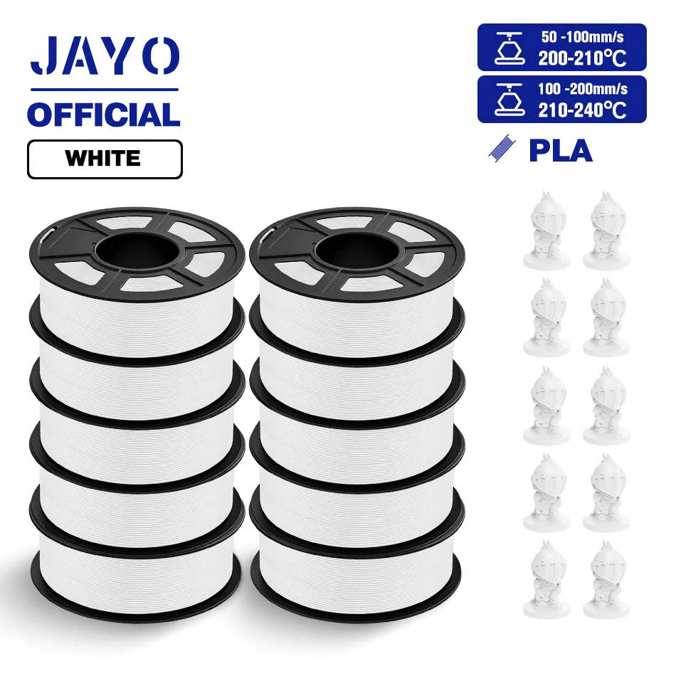 JAYO 10PCS PLA/PETG/ASA/PLA+/ Easy ABS 3D Printer Filament 1.75mm 0.65/1.1KG/Roll 3D Printing Materials for 3D Printer&3D Pen