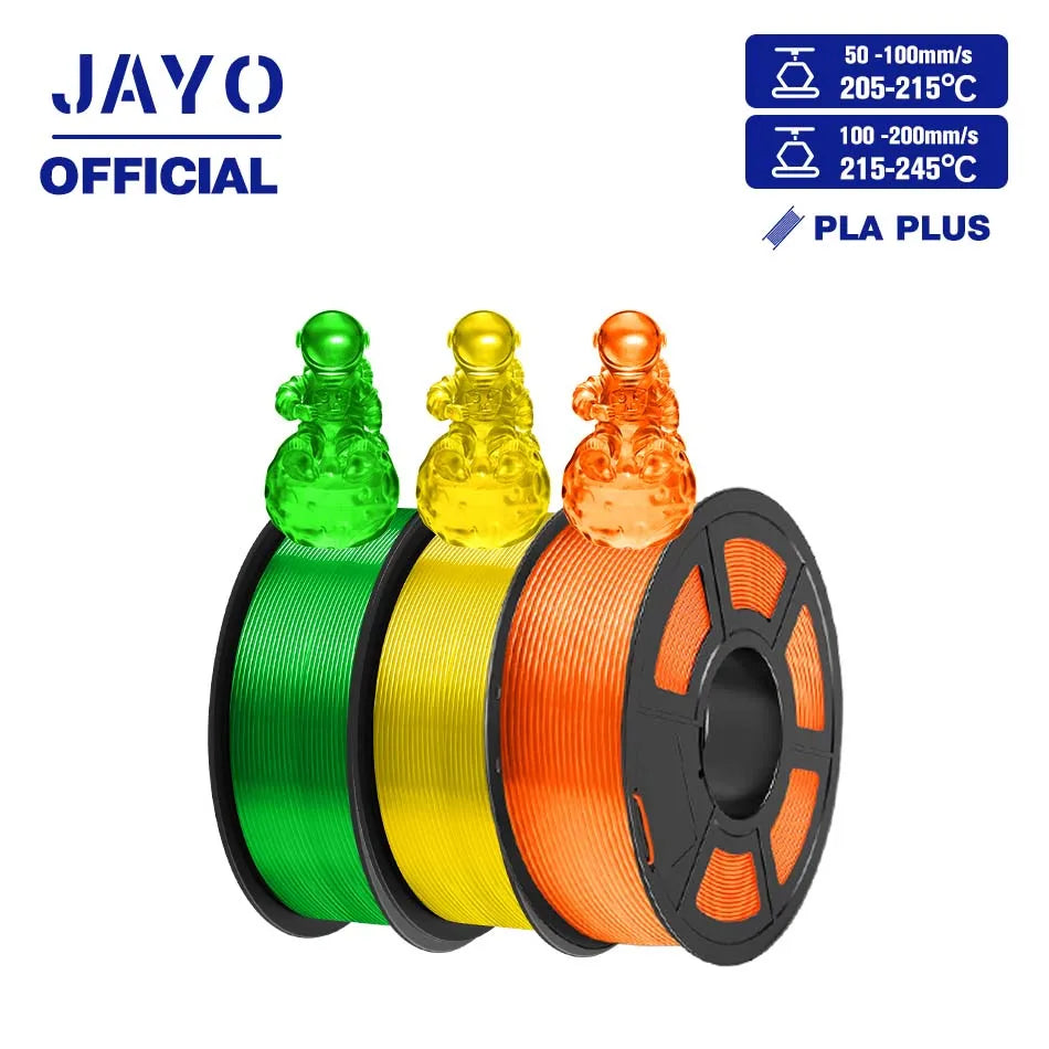 JAYO PLA+ 3D Filament PLA Plus 3D Printer Filament Neatly Wound PLA 1.75mm For FDM 3D Printers High Toughness Materials