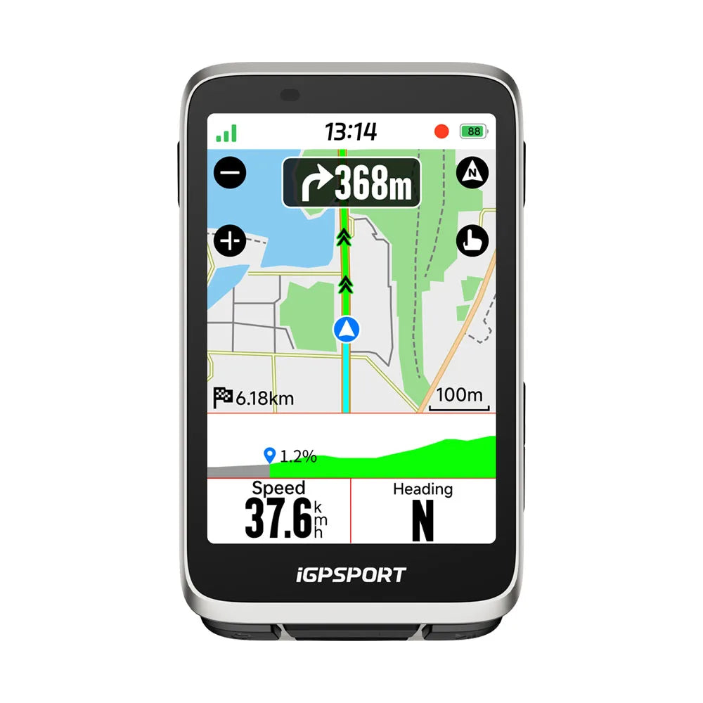 iGPSPORT Bicycle GPS Computer BiNavi Touchscreen Map Navigation 35 Hours Battery Life IPX7 Waterproof Route Planning