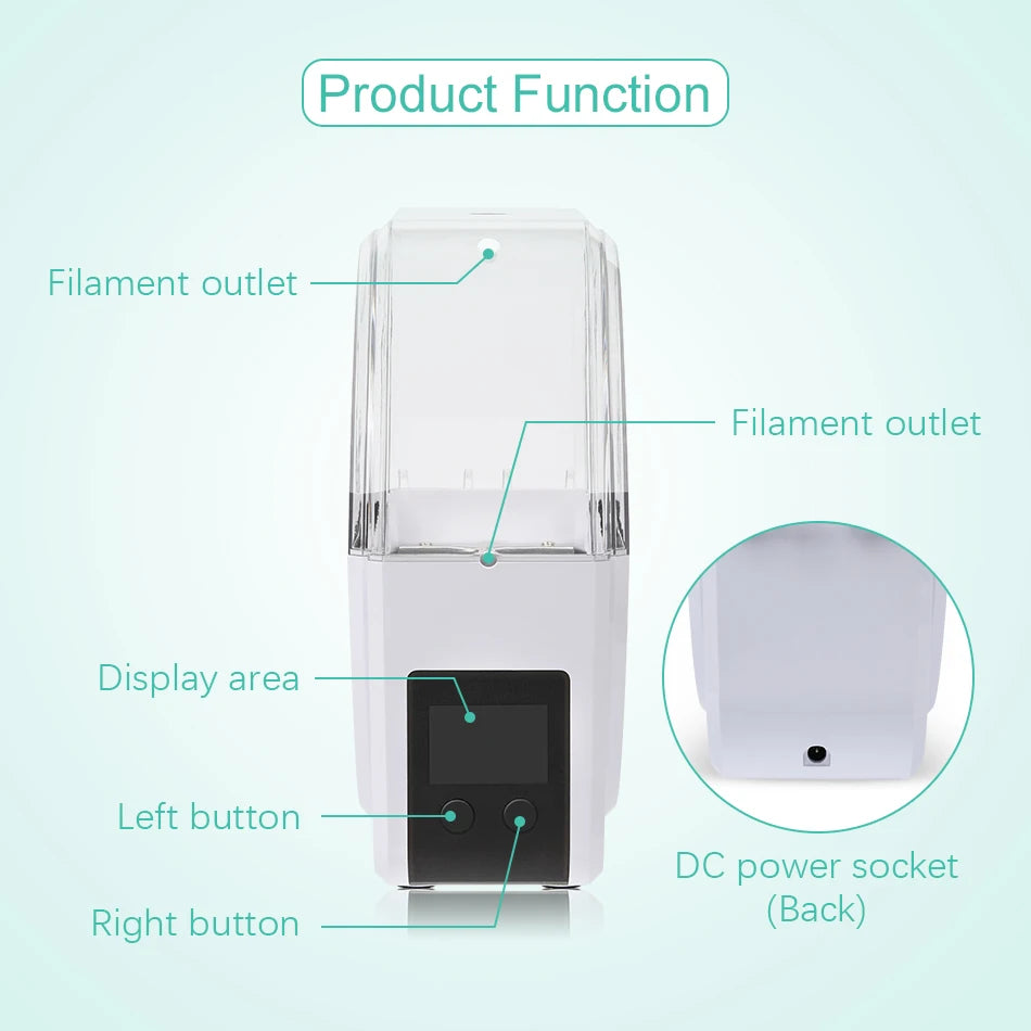 SUNLU Filament Dryer S1 Plus Built-in Circulation Fan Filament Dryer Box Storage Box for 3D Printer Filament 1.75/2.85/3.00mm