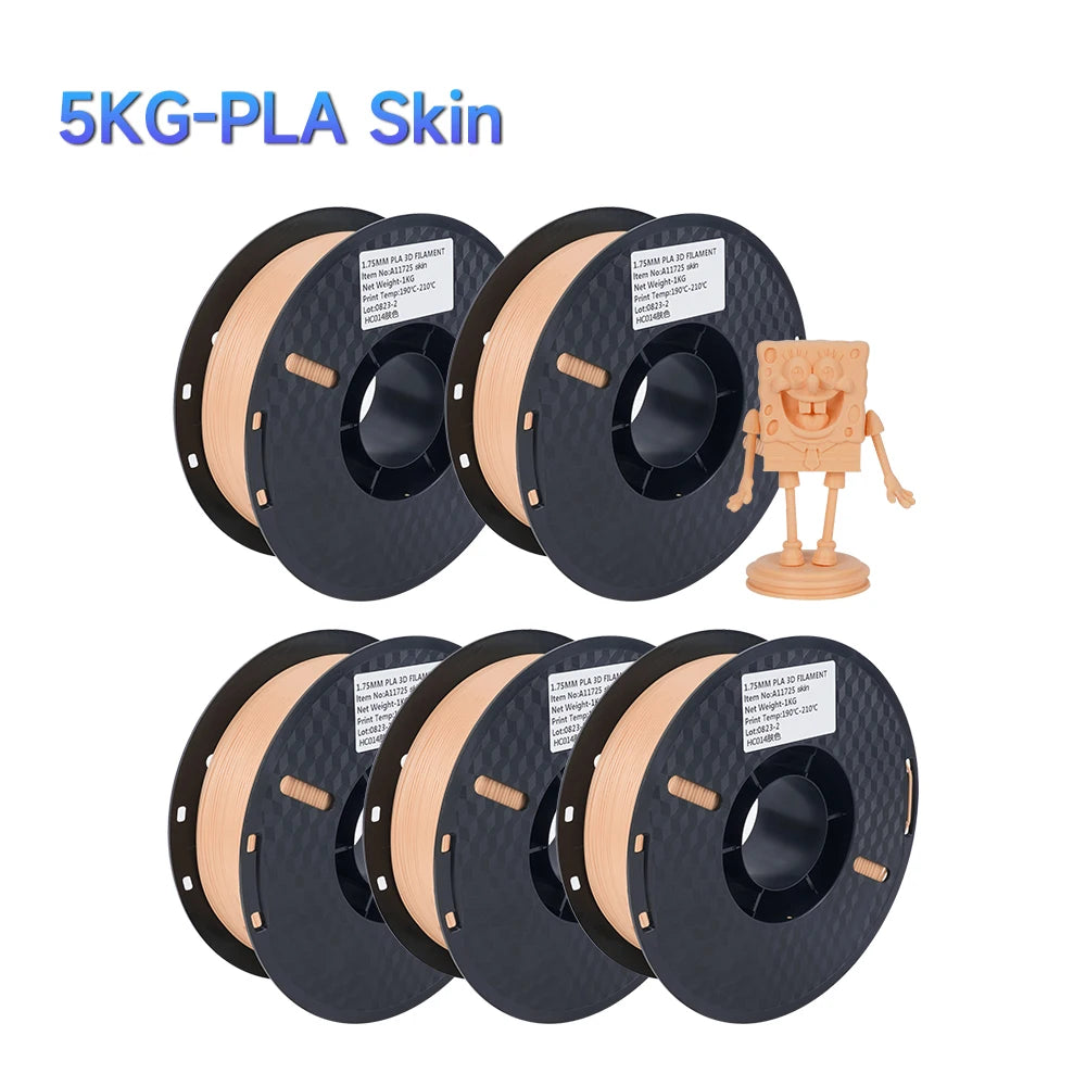 5KG Mix Colors PLA filament 1kg 1 75mm For 3D Printer PLA Material for 3D Printing filamento pla 3D Printer Filament