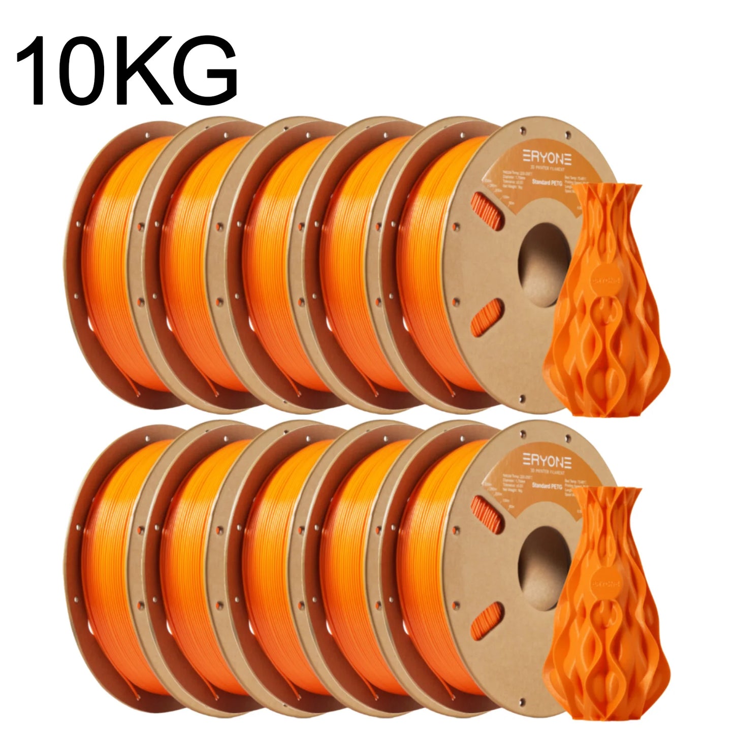 ERYONE 3/5/10KG Standard PETG Filament 1.75mm 3D Print,Multicolor Available,petg filament,3D Filament Wholesal ,1KG/Spool