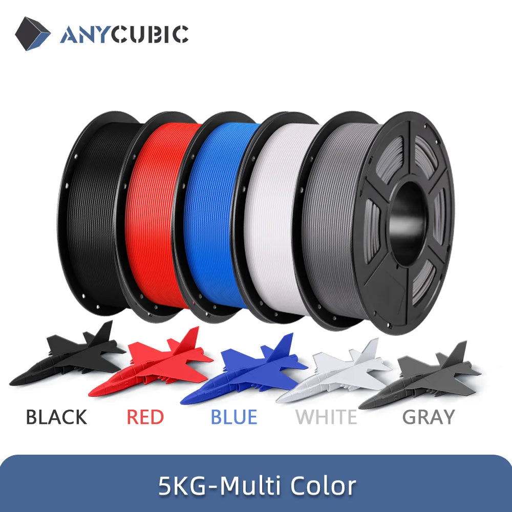5KG ANYCUBIC PLA Filament 1.75mm Eco-friendly For FDM 3D Printer 3D Printing Material Failment For Kobra S1C K3C EU US Warehouse