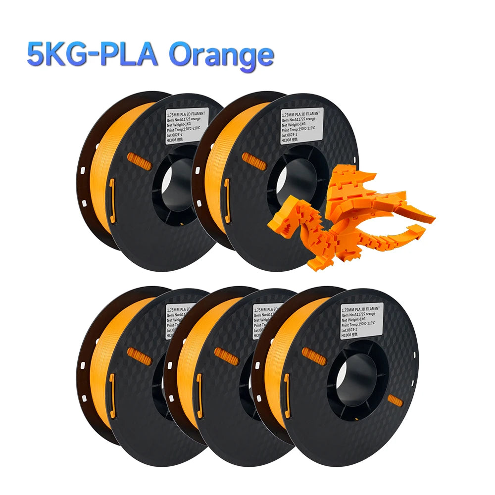 5KG Mix Colors PLA filament 1kg 1 75mm For 3D Printer PLA Material for 3D Printing filamento pla 3D Printer Filament