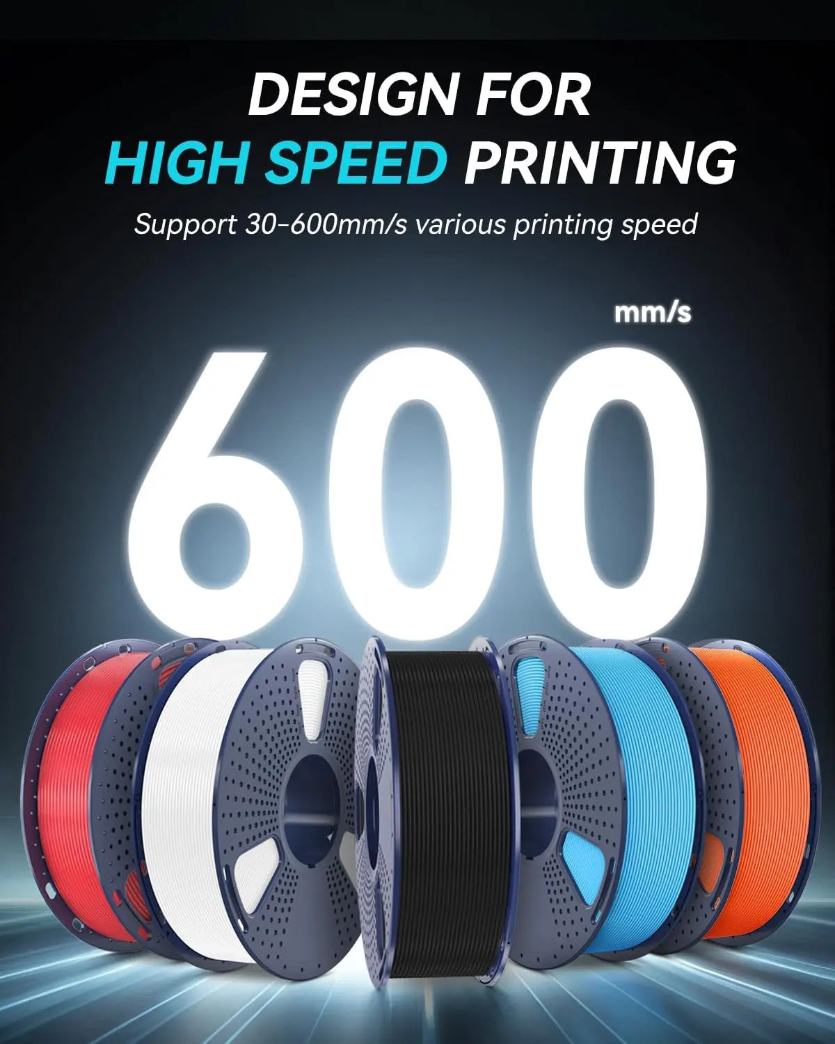 SUNLU Matte PETG 1KG 3D Filament 600mm/s High Speed Matte Finish 1.75mm±0.02mm Neatly Wound PETG for Most FDM Printers