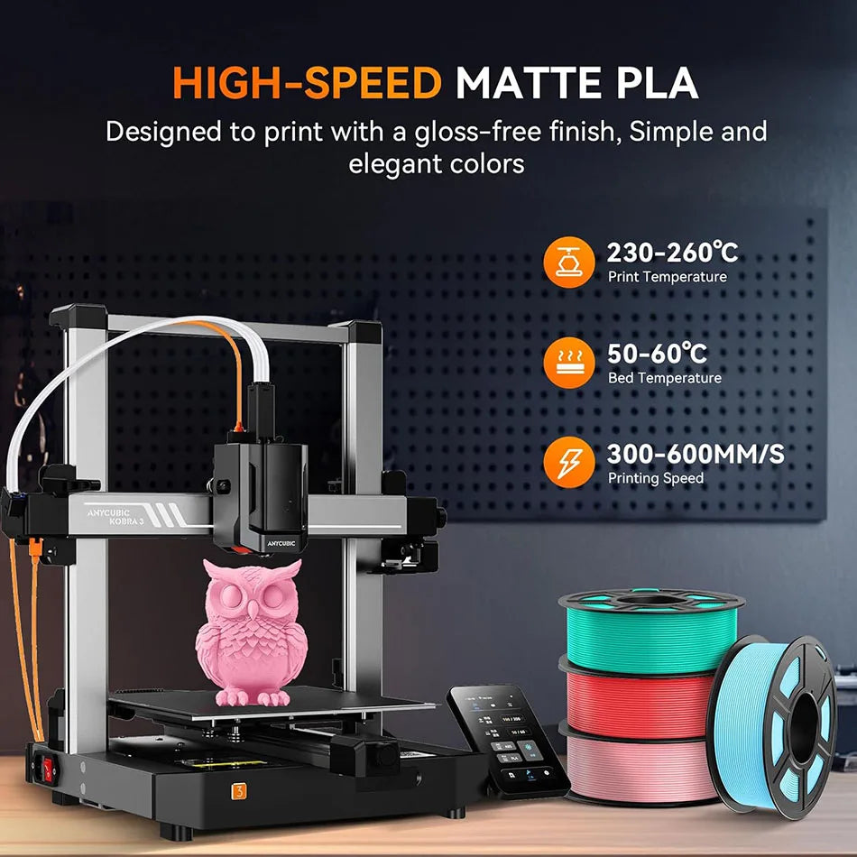 JAYO PLA Classic 3D Printer Filament 1.75mm High Speed Matte PLA 3D Filament 10Rolls/set Neatly Wound Matte Effect 1.1KG/Roll
