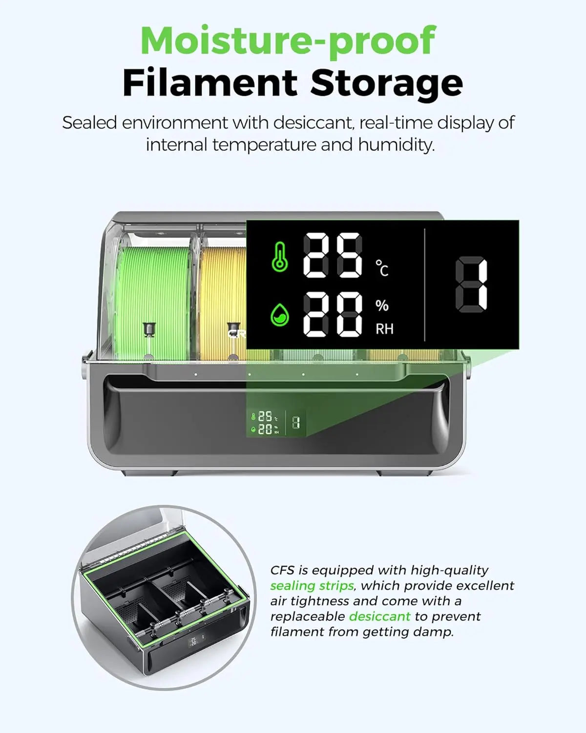 Creality CFS 3D Printer Multi Color Auto Filament System Anti-Moisture Filaments Storage for Creality K1 Series K2 Plus Printer