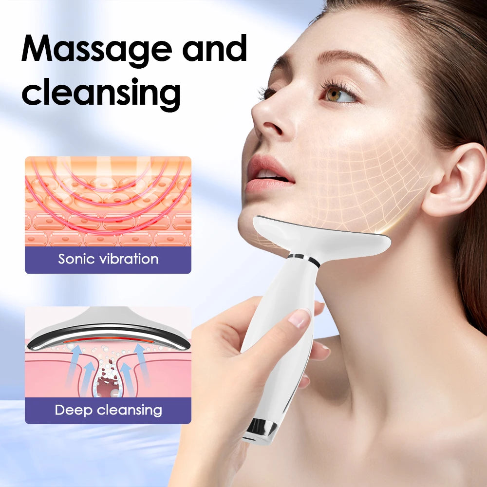 7 Modes 3 Levels Neck Face Beauty Device Vibration Massage Personal Care Tools Improve Neck Lines Home Use Face Lifting Machine