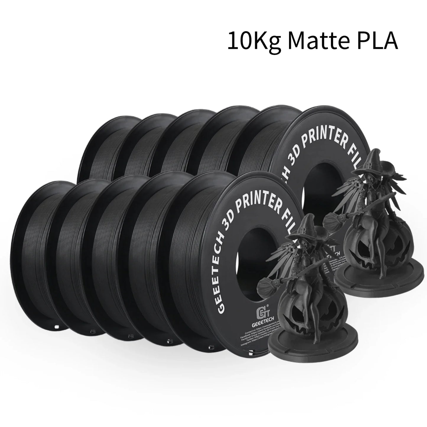GEEETECH 10Kg In One Box Matte/PETG/Silk PLA/TPU/ABS+ 3D PLA Filament 1.75mm Spool Wire For 3D Printer Material,Safety