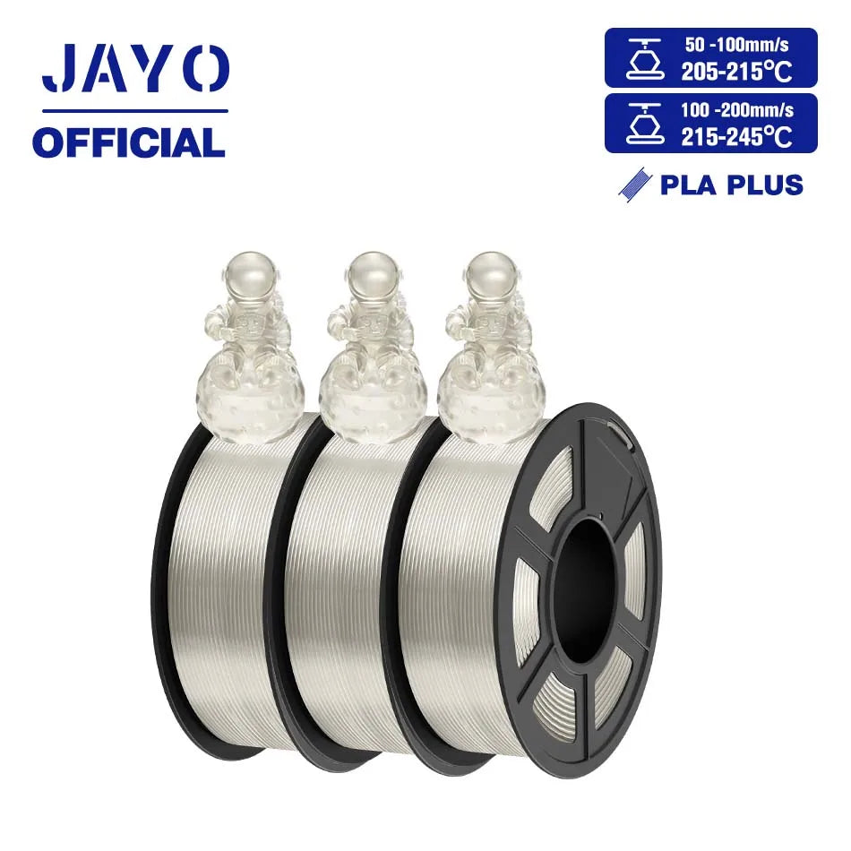 JAYO PLA+ 3D Filament PLA Plus 3D Printer Filament Neatly Wound PLA 1.75mm For FDM 3D Printers High Toughness Materials