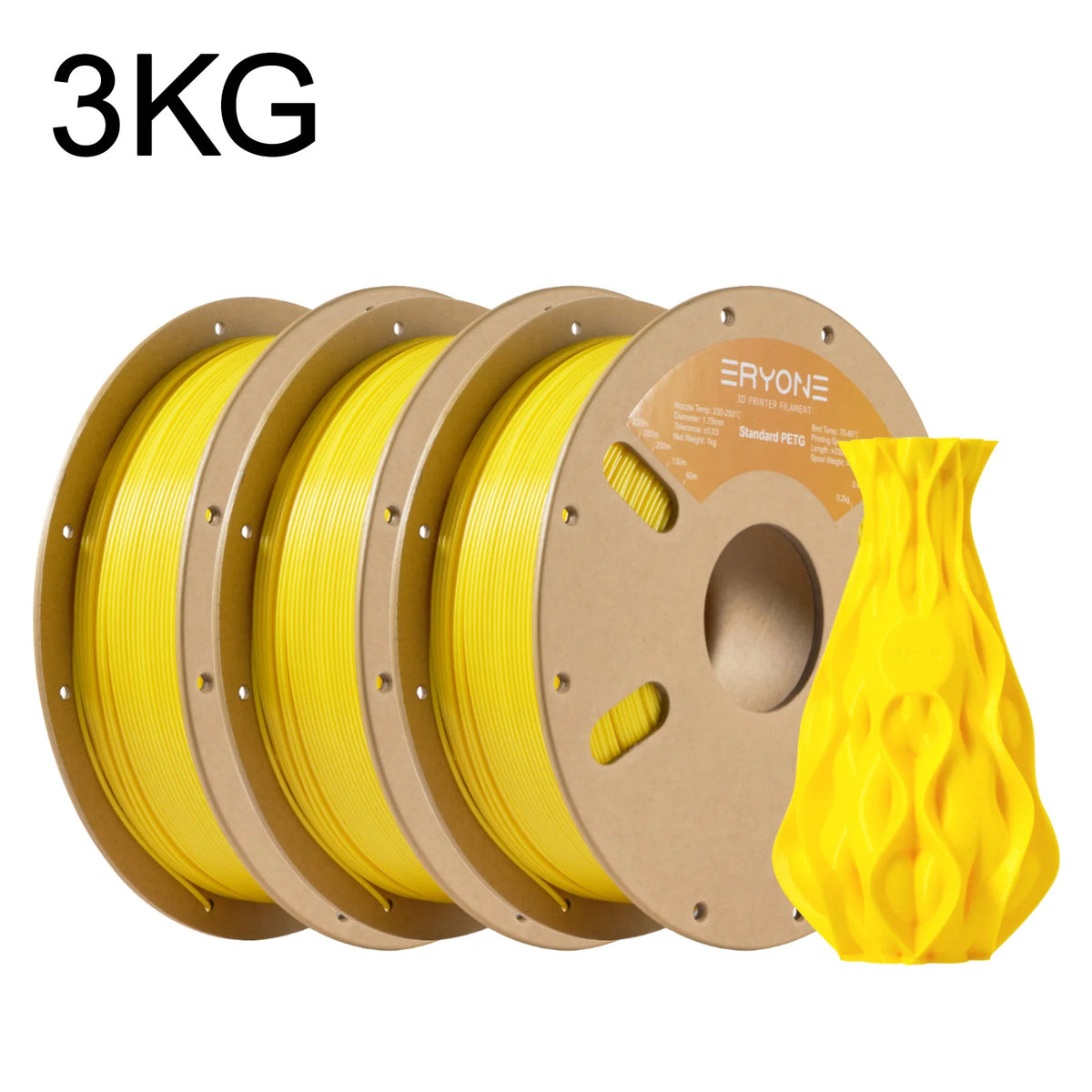 ERYONE 3/5/10KG Standard PETG Filament 1.75mm 3D Print,Multicolor Available,petg filament,3D Filament Wholesal ,1KG/Spool
