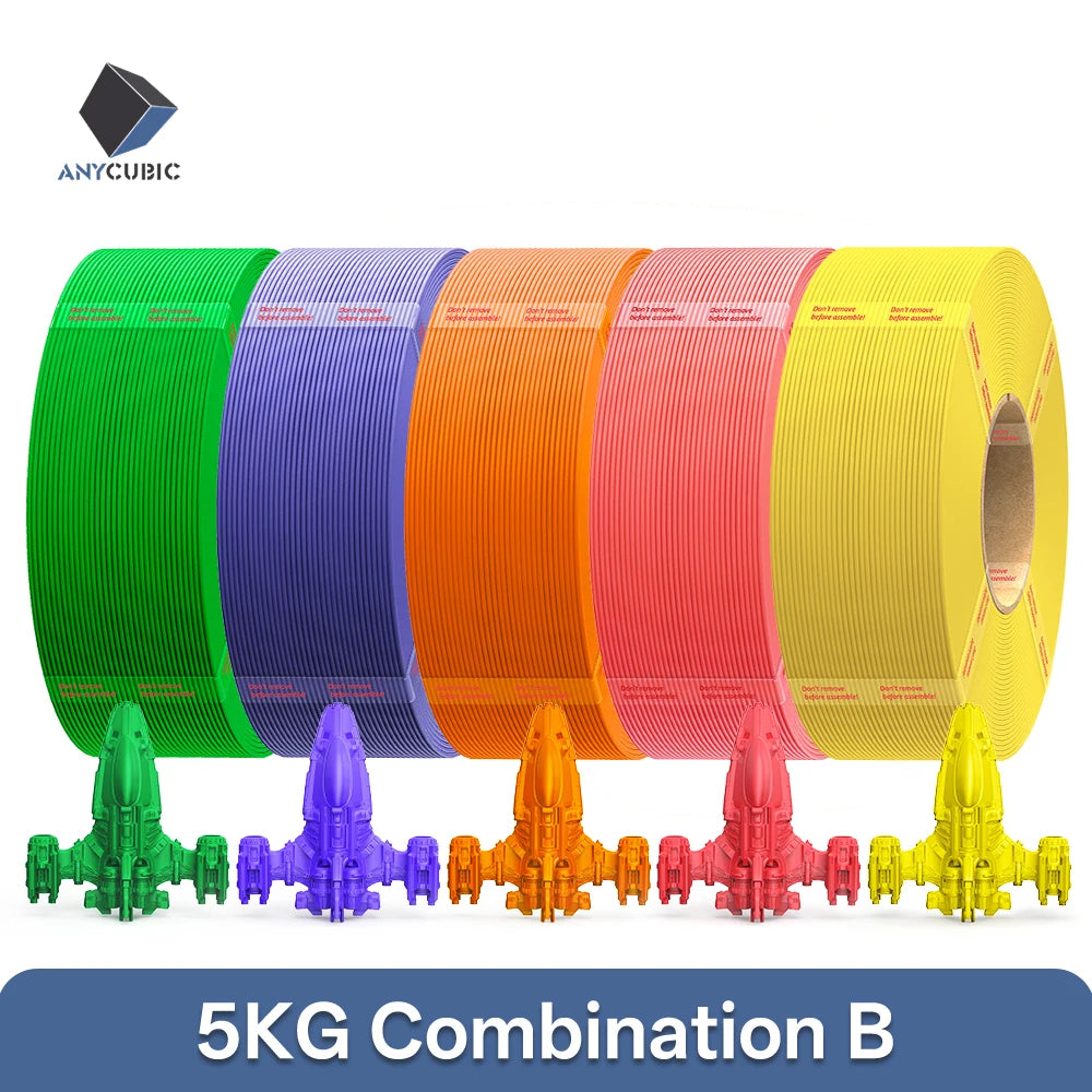 ANYCUBIC PLA+ Refill Filament Spooless FDM 3D Printer Printing Material Colorful Toughness PLA+ Filament for Kobra 3 V2 S1C