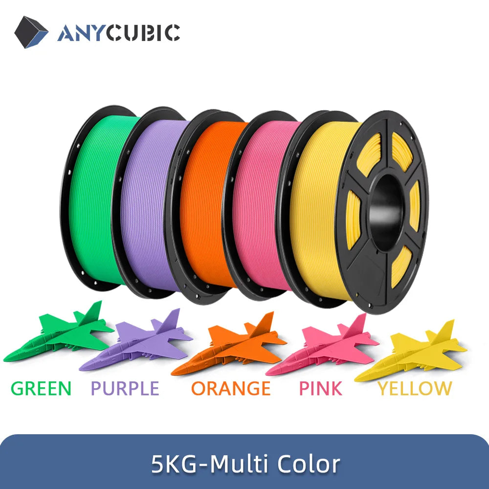 5KG ANYCUBIC PLA Filament 1.75mm Eco-friendly For FDM 3D Printer 3D Printing Material Failment For Kobra S1C K3C EU US Warehouse