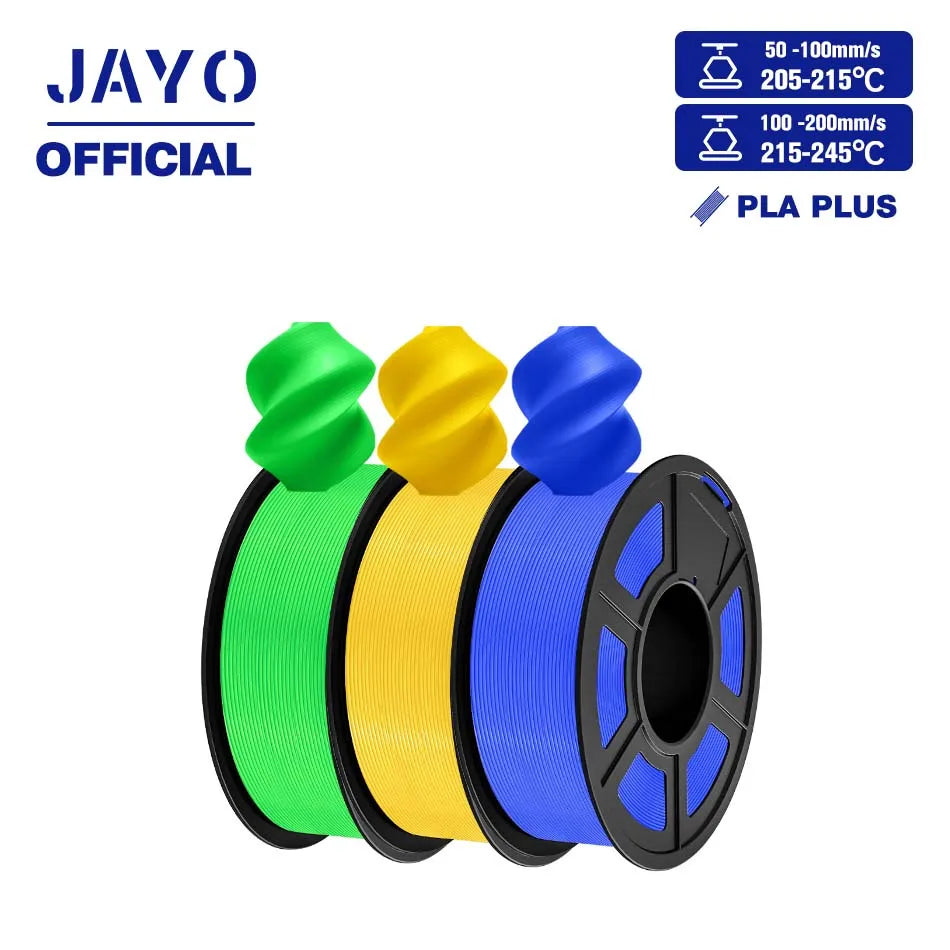 JAYO PLA+ 3D Filament PLA Plus 3D Printer Filament Neatly Wound PLA 1.75mm For FDM 3D Printers High Toughness Materials