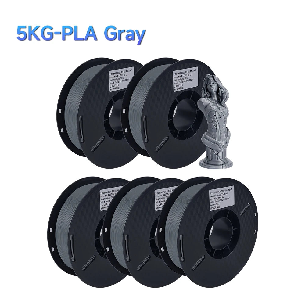 5KG Mix Colors PLA filament 1kg 1 75mm For 3D Printer PLA Material for 3D Printing filamento pla 3D Printer Filament
