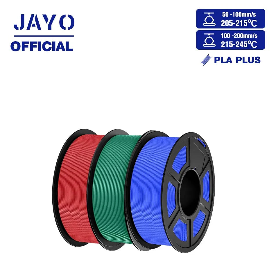 JAYO PLA+ 3D Filament PLA Plus 3D Printer Filament Neatly Wound PLA 1.75mm For FDM 3D Printers High Toughness Materials