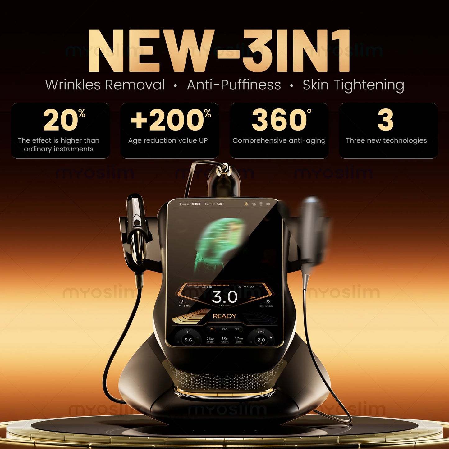 360MAX 25D Machine 3-in-1 Technology Non-Invasive Facial Slimming Anti-Aging Body Firming Device for Beauty Therapy
