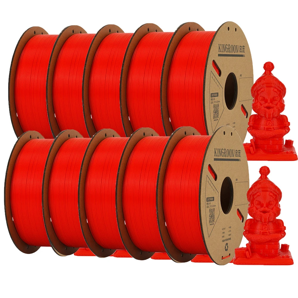 KINGROON PLA Filament 1.75mm 3D Printer Filament 5/10Rolls 3D Printing Plastic Material 100% No Bubble for FDM 3D Printer MIX