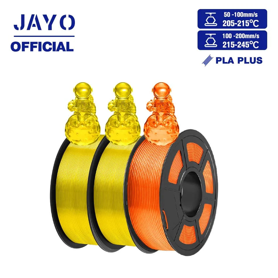 JAYO PLA+ 3D Filament PLA Plus 3D Printer Filament Neatly Wound PLA 1.75mm For FDM 3D Printers High Toughness Materials