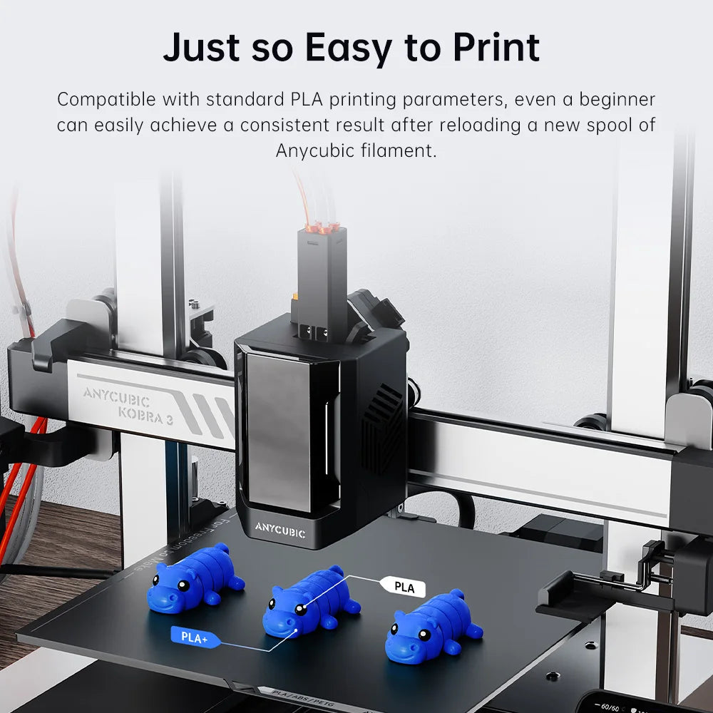 ANYCUBIC PLA+ Refill Filament Spooless FDM 3D Printer Printing Material Colorful Toughness PLA+ Filament for Kobra 3 V2 S1C