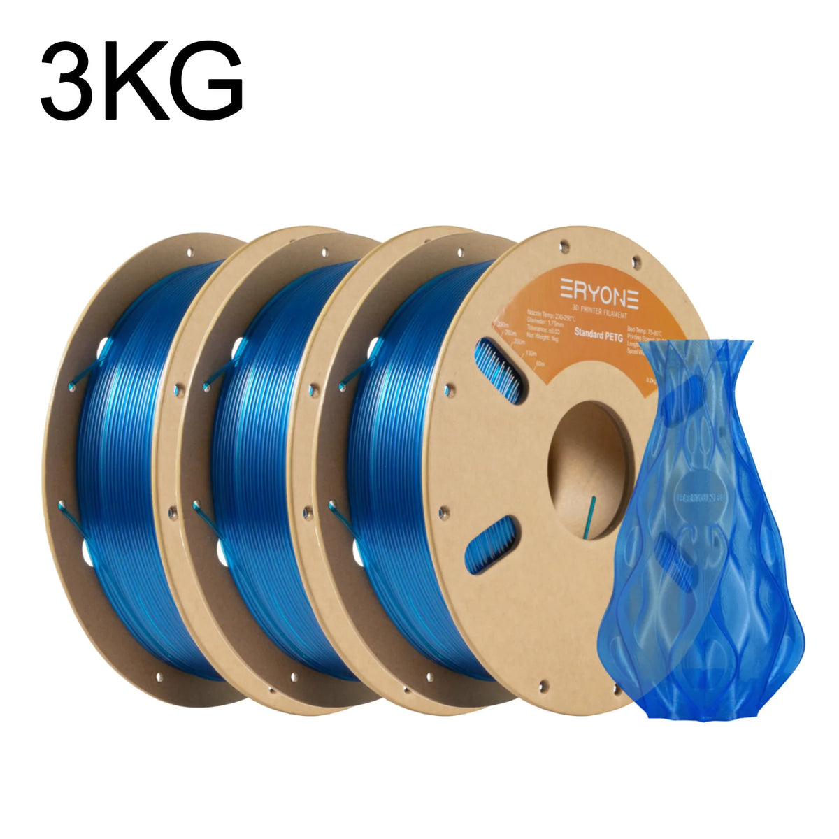 ERYONE 3/5/10KG Standard PETG Filament 1.75mm 3D Print,Multicolor Available,petg filament,3D Filament Wholesal ,1KG/Spool