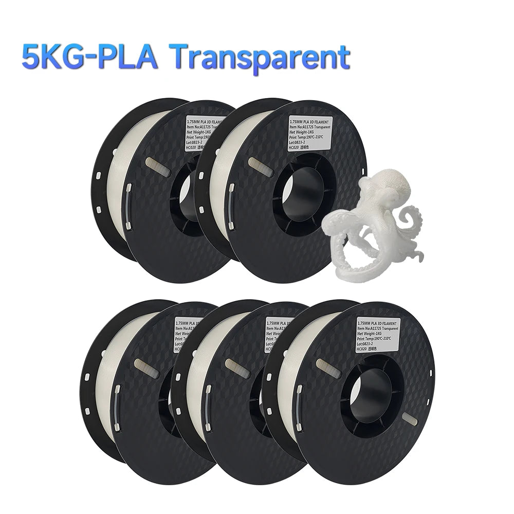 5KG Mix Colors PLA filament 1kg 1 75mm For 3D Printer PLA Material for 3D Printing filamento pla 3D Printer Filament