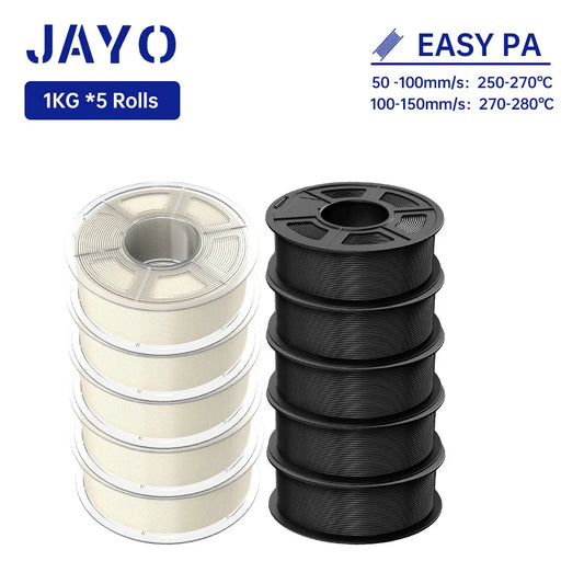 JAYO Easy PA Nylon 3D Filament 1KG 3D Printer Filament Fit Most FDM Printer Polyamide (PA) Nylon Filament Warp-Free Printing