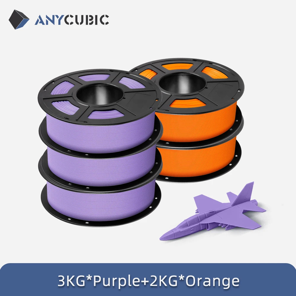 5KG ANYCUBIC PLA Filament 1.75mm Eco-friendly For FDM 3D Printer 3D Printing Material Failment For Kobra S1C K3C EU US Warehouse