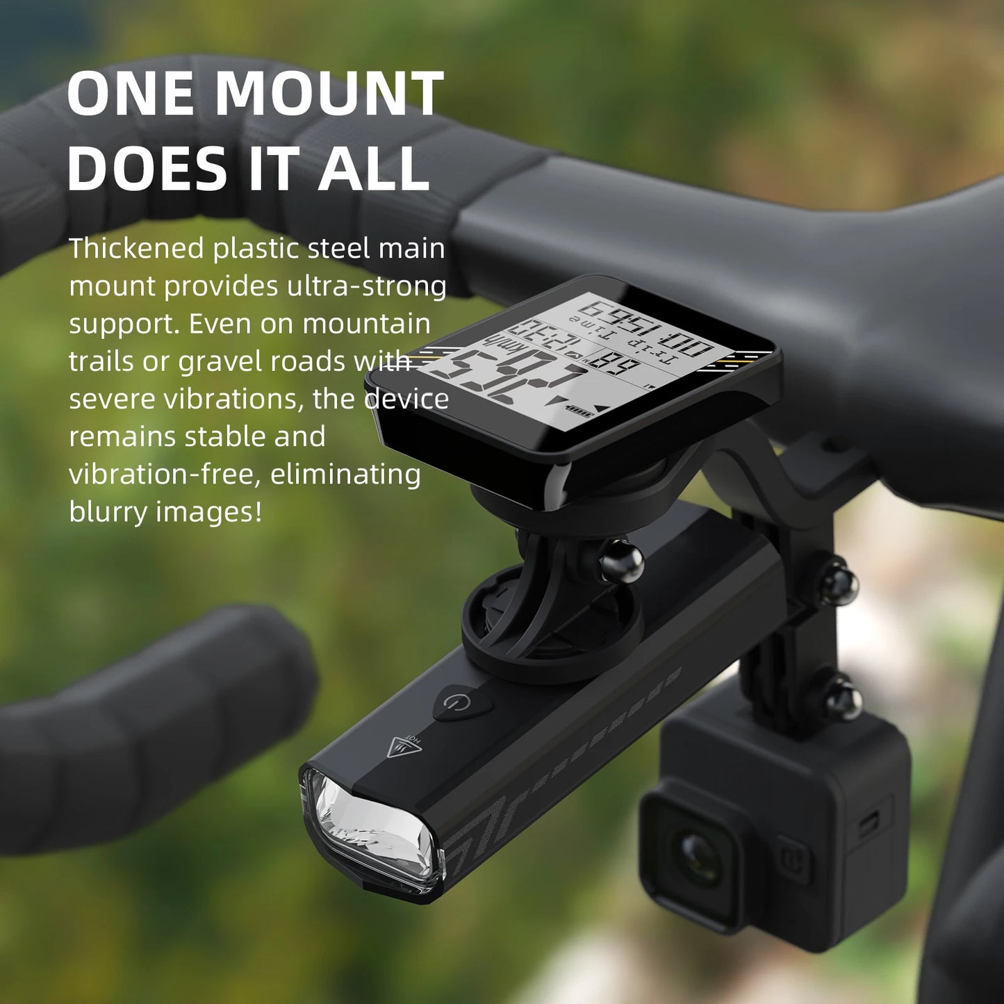 Bicycle Computer Holder Easy To Install Bike Computer Mount Out Front Cycling Computer Mount for Wahoo Bryton Garmin Speedometer