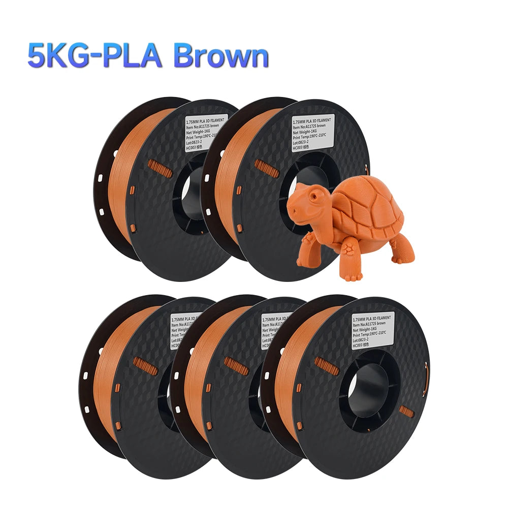 5KG Mix Colors PLA filament 1kg 1 75mm For 3D Printer PLA Material for 3D Printing filamento pla 3D Printer Filament