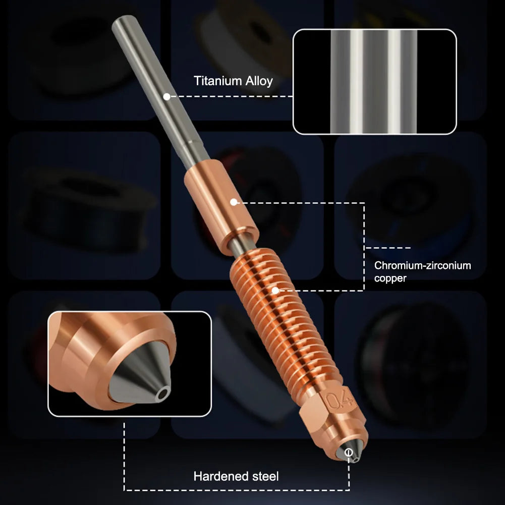 K1C Nozzle Unicorn Quick-Swap Ender 3 V3 Nozzle For Creality K1C/Ender 3 V3/Ender 3 V3 K1C K1 Max 3D Printer 0.2/0.4/0.6/0.8/1mm