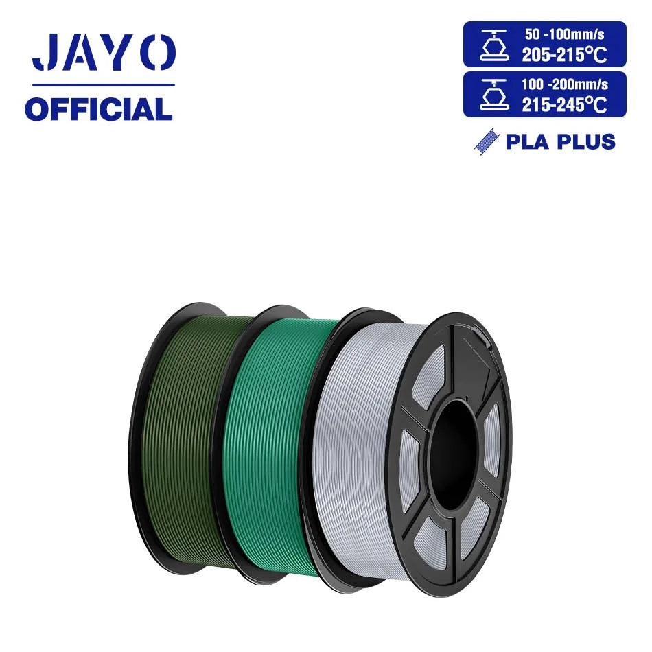 JAYO PLA+ 3D Filament PLA Plus 3D Printer Filament Neatly Wound PLA 1.75mm For FDM 3D Printers High Toughness Materials