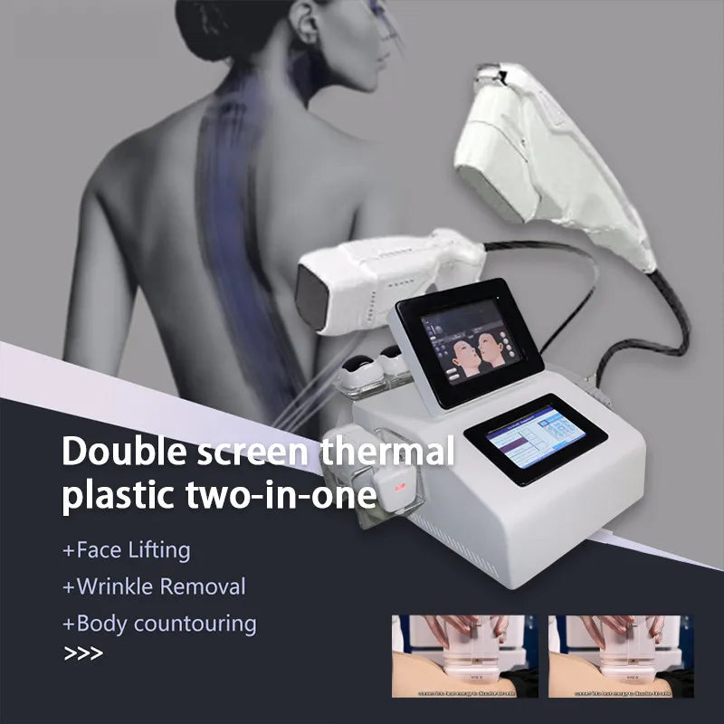 Portable 2-in-1 Ultrasonic Fat Reduction, Skin Tightening, Wrinkle Removal Facial Lifting and Anti-Aging Machine