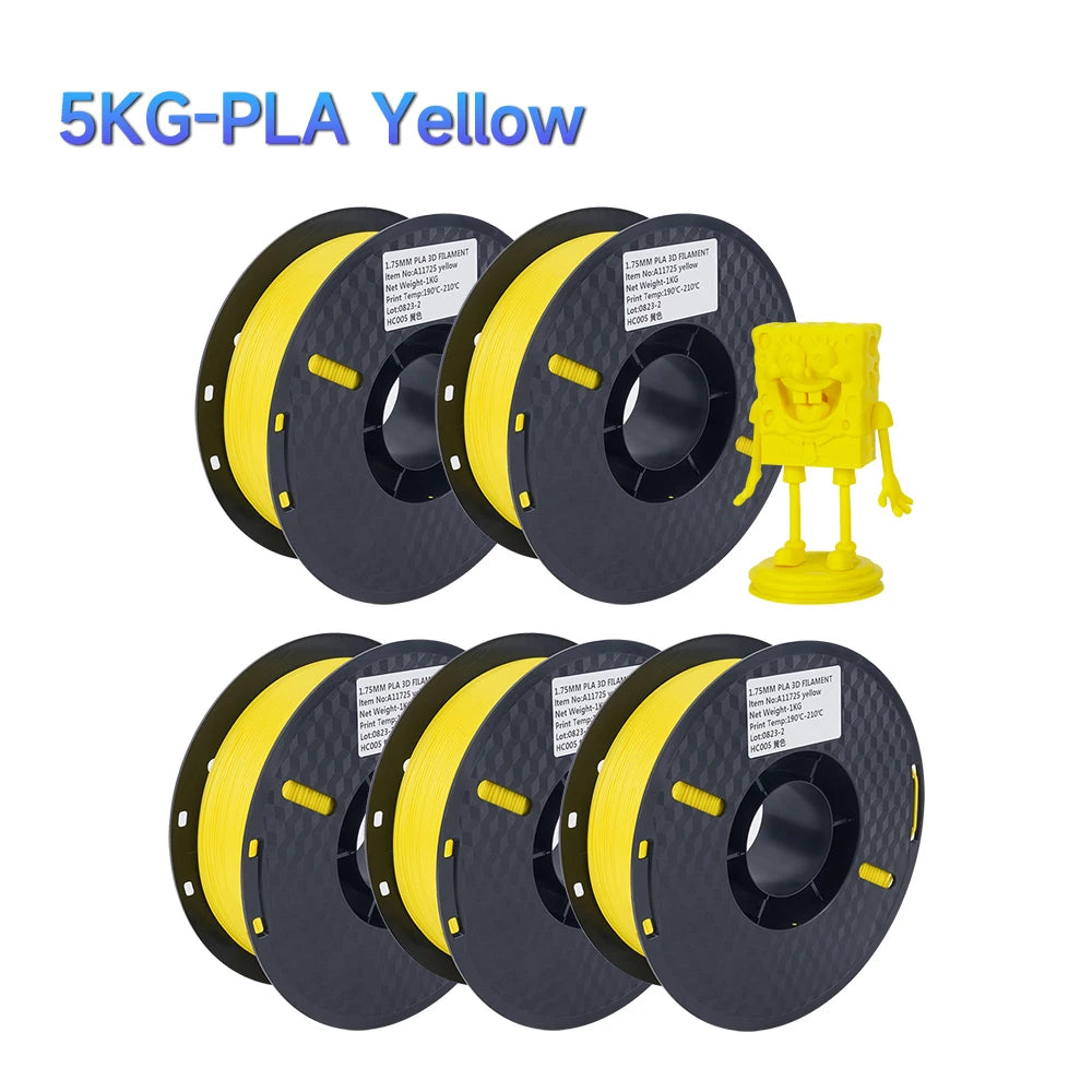 5KG Mix Colors PLA filament 1kg 1 75mm For 3D Printer PLA Material for 3D Printing filamento pla 3D Printer Filament