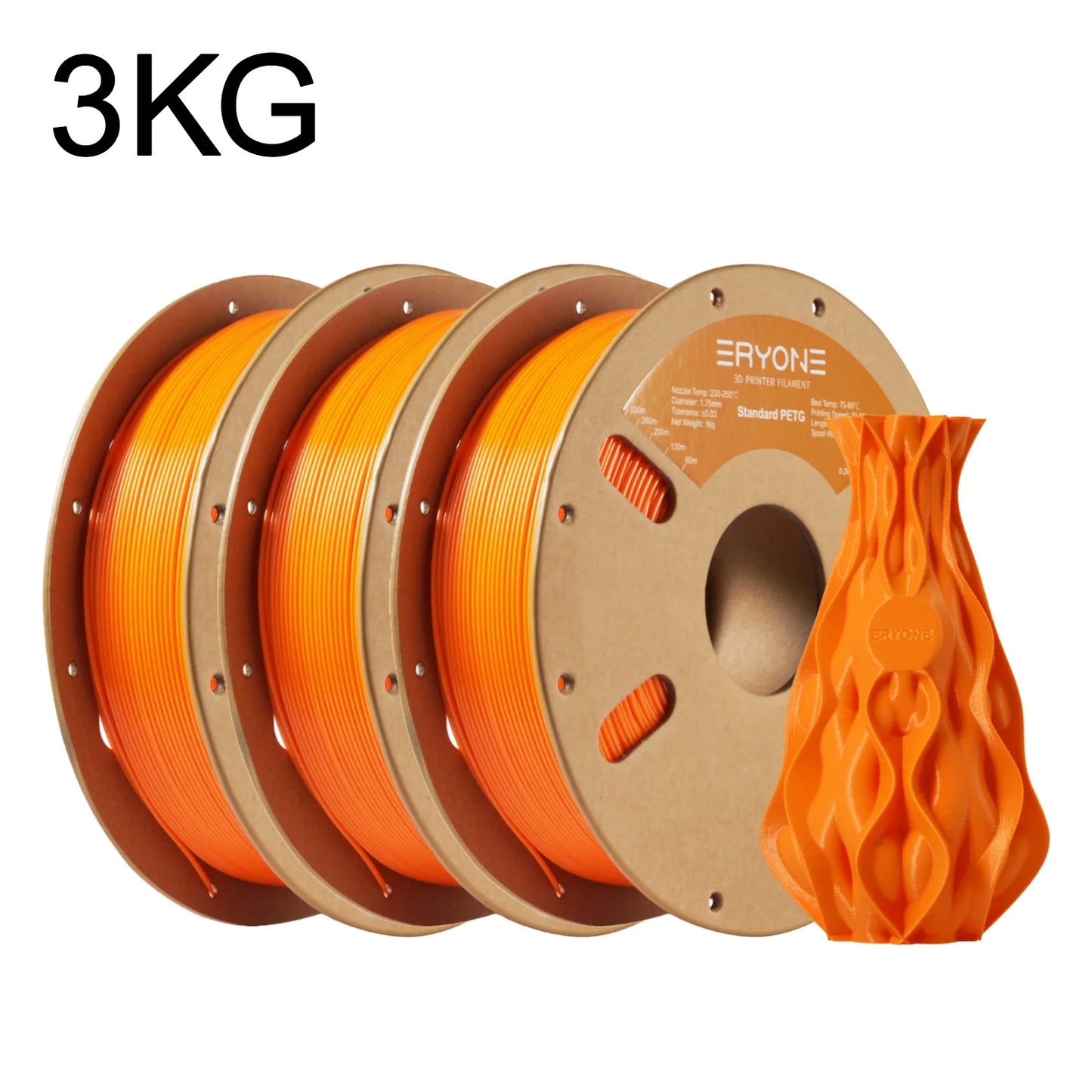 ERYONE 3/5/10KG Standard PETG Filament 1.75mm 3D Print,Multicolor Available,petg filament,3D Filament Wholesal ,1KG/Spool
