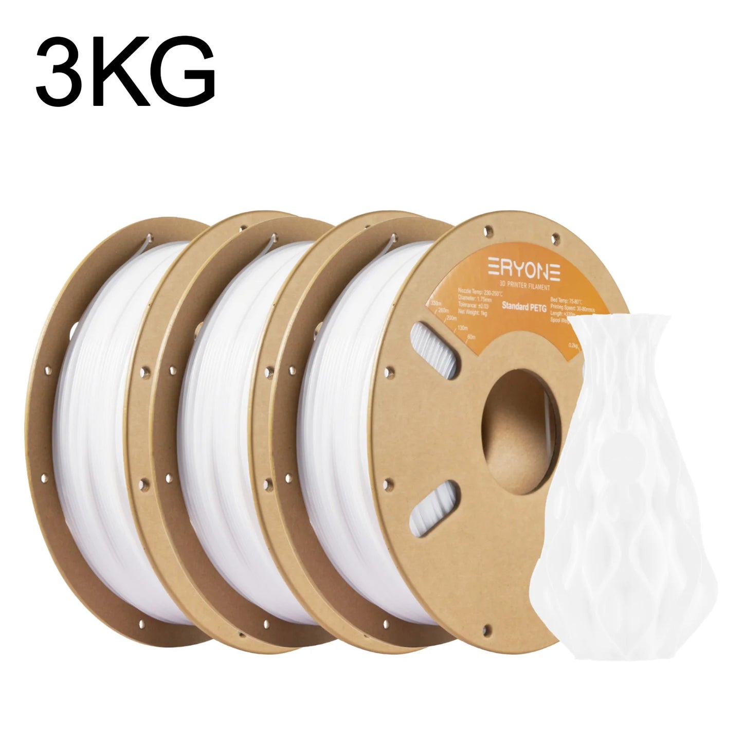 ERYONE 3/5/10KG Standard PETG Filament 1.75mm 3D Print,Multicolor Available,petg filament,3D Filament Wholesal ,1KG/Spool