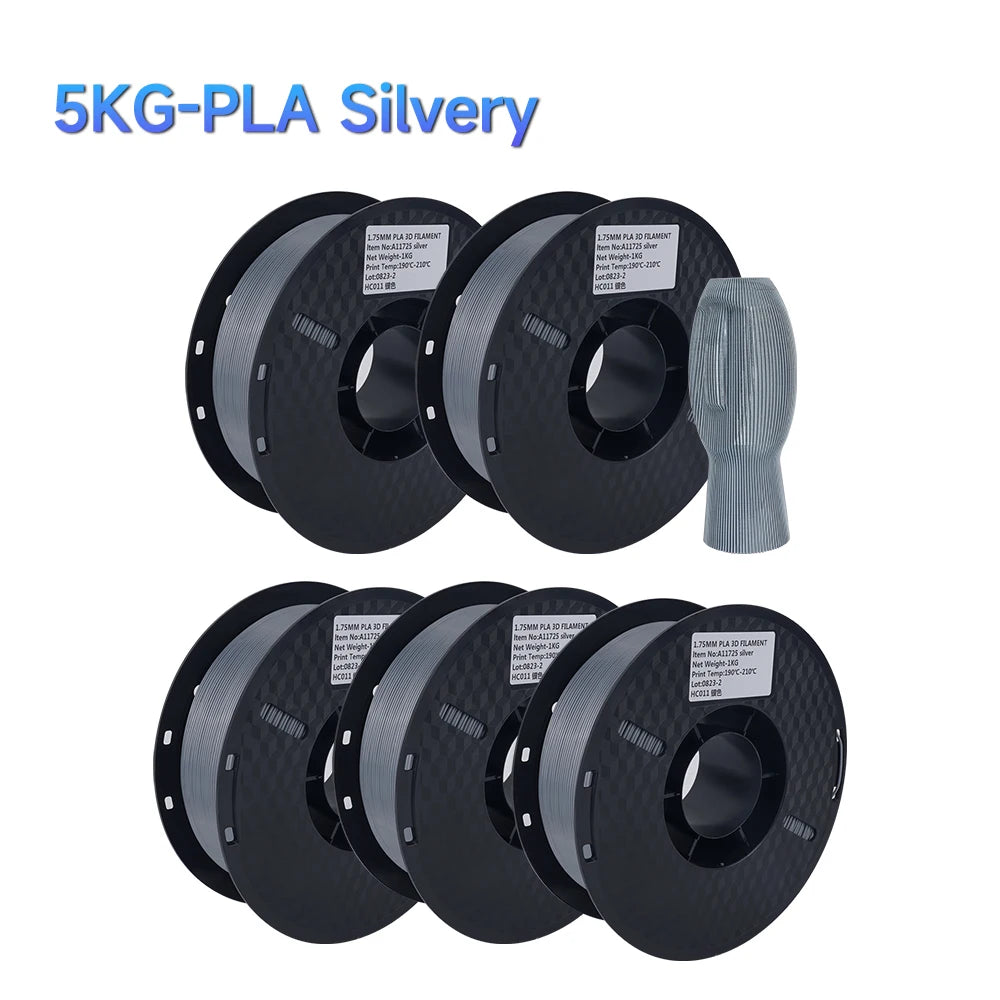 5KG Mix Colors PLA filament 1kg 1 75mm For 3D Printer PLA Material for 3D Printing filamento pla 3D Printer Filament