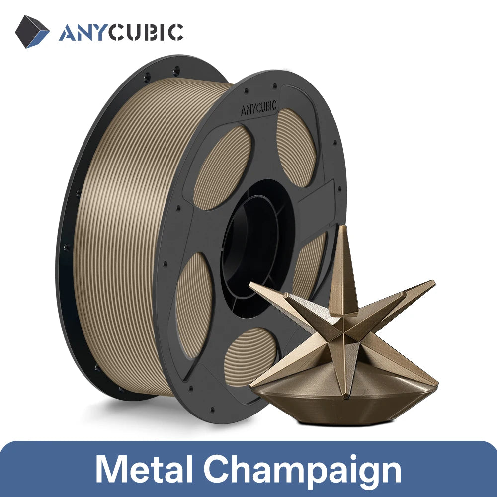 ANYCUBIC PLA Metal Filament 1.75mm Impact-resist 3D printer Metal Filament Variable Luster Metallic Texture Printing Materail