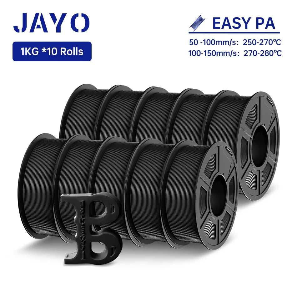 JAYO Easy PA Nylon 3D Filament 1KG 3D Printer Filament Fit Most FDM Printer Polyamide (PA) Nylon Filament Warp-Free Printing