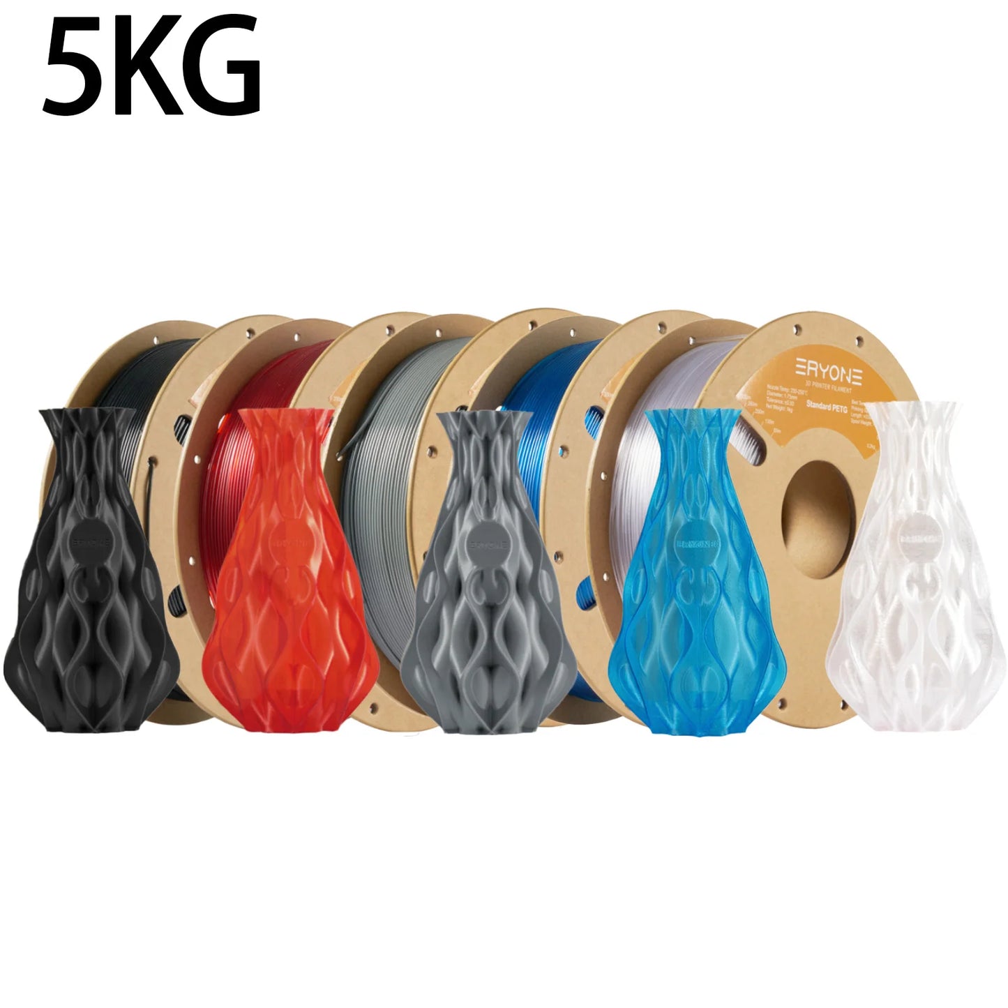 ERYONE 3/5/10KG Standard PETG Filament 1.75mm 3D Print,Multicolor Available,petg filament,3D Filament Wholesal ,1KG/Spool