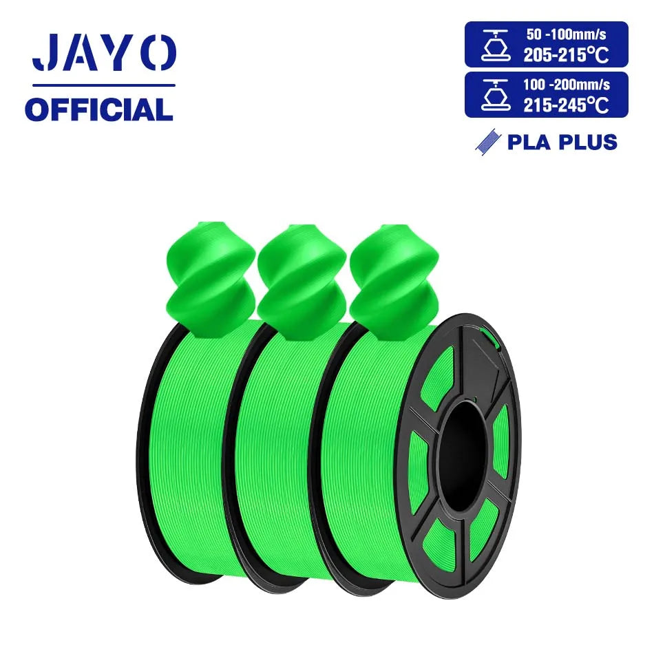 JAYO PLA+ 3D Filament PLA Plus 3D Printer Filament Neatly Wound PLA 1.75mm For FDM 3D Printers High Toughness Materials