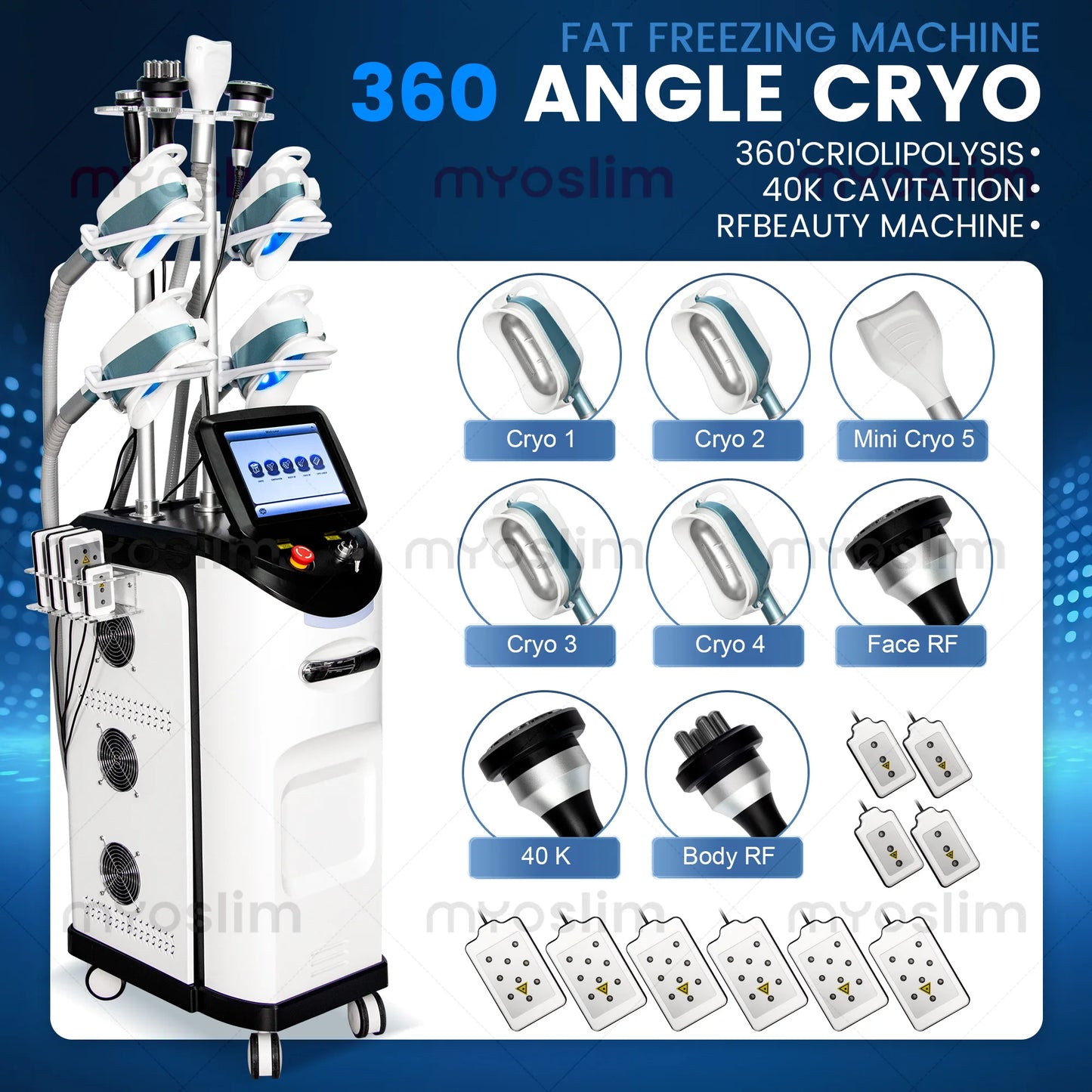 360° Cooling Sculpting Body Slimming For Effective Weight Loss Fat Freezing Cellulite Removal With Vacuum Cavitation System