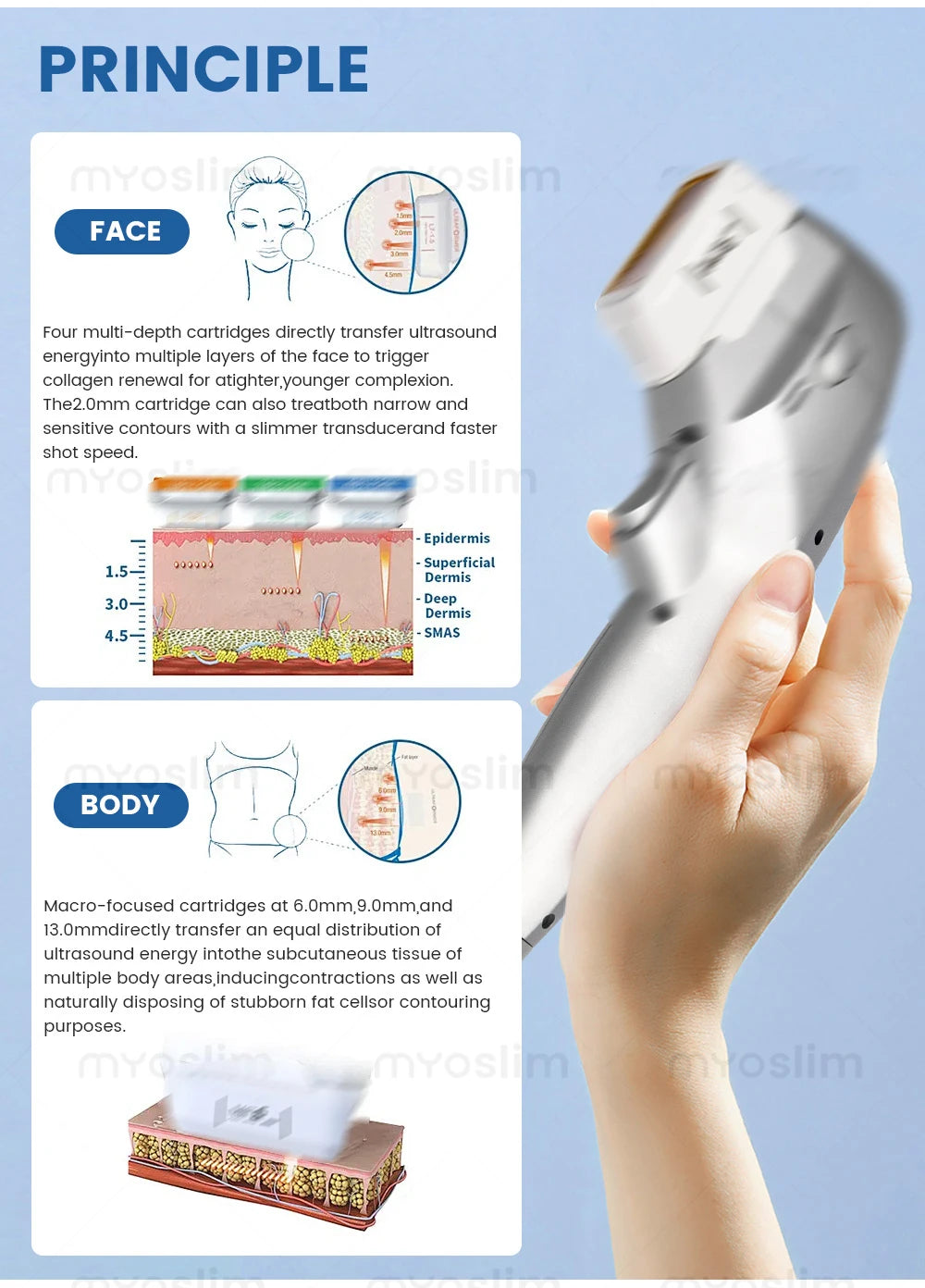 7D Max Machine Facial Lift Body Slim Anti Wrinkle 2 Handles Ultra Facial Lift Body Slim Anti Wrinkle Body Skin Tightening