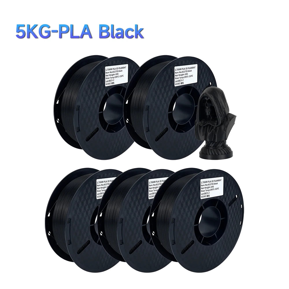5KG Mix Colors PLA filament 1kg 1 75mm For 3D Printer PLA Material for 3D Printing filamento pla 3D Printer Filament
