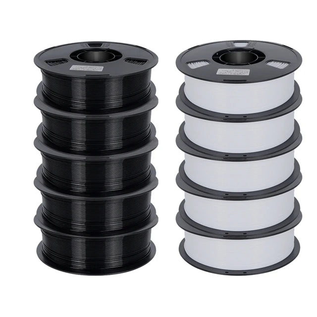 10kg PETG Filament 1.75mm Bundle Black Mixing Color 22LBS 3D Printer Filament 1kg/roll Plastic Spool PETG Material
