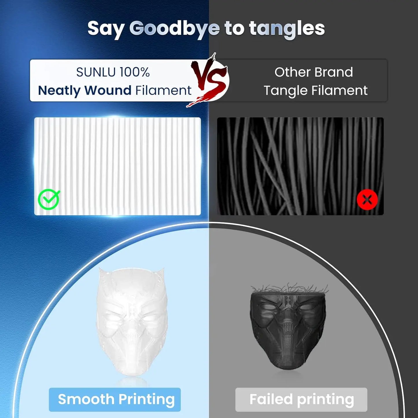 JAYO 9/10 Rolls 3D PETG/PLA/PLA PLUS Printer Filament 1.75mm 100% No Bubble Non-Toxic 3D Printing Materials for 3D Printer& Pen