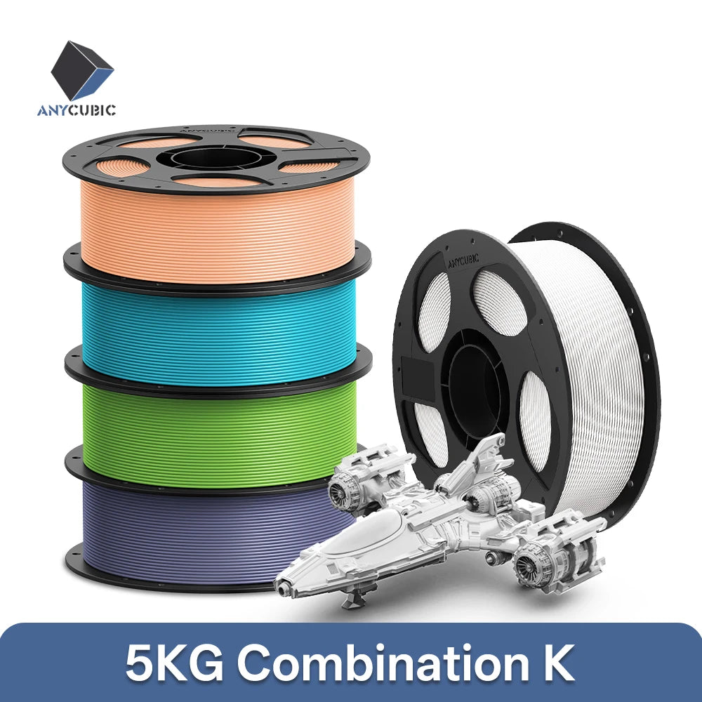 5KG ANYCUBIC PLA Filament 1.75mm Eco-friendly For FDM 3D Printer 3D Printing Material Failment For Kobra S1C K3C EU US Warehouse