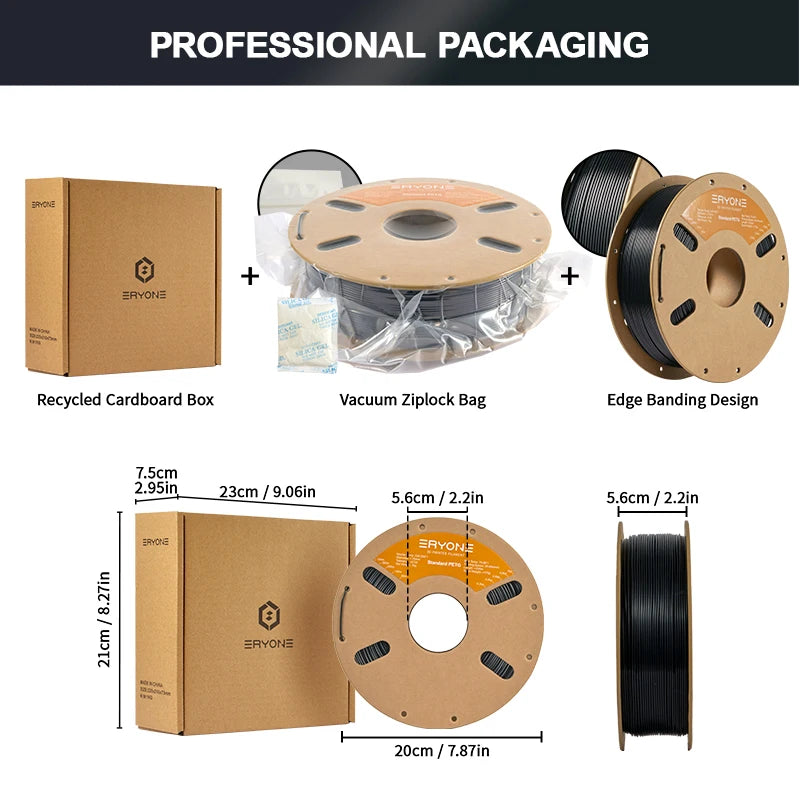 ERYONE 3/5/10KG Standard PETG Filament 1.75mm 3D Print,Multicolor Available,petg filament,3D Filament Wholesal ,1KG/Spool