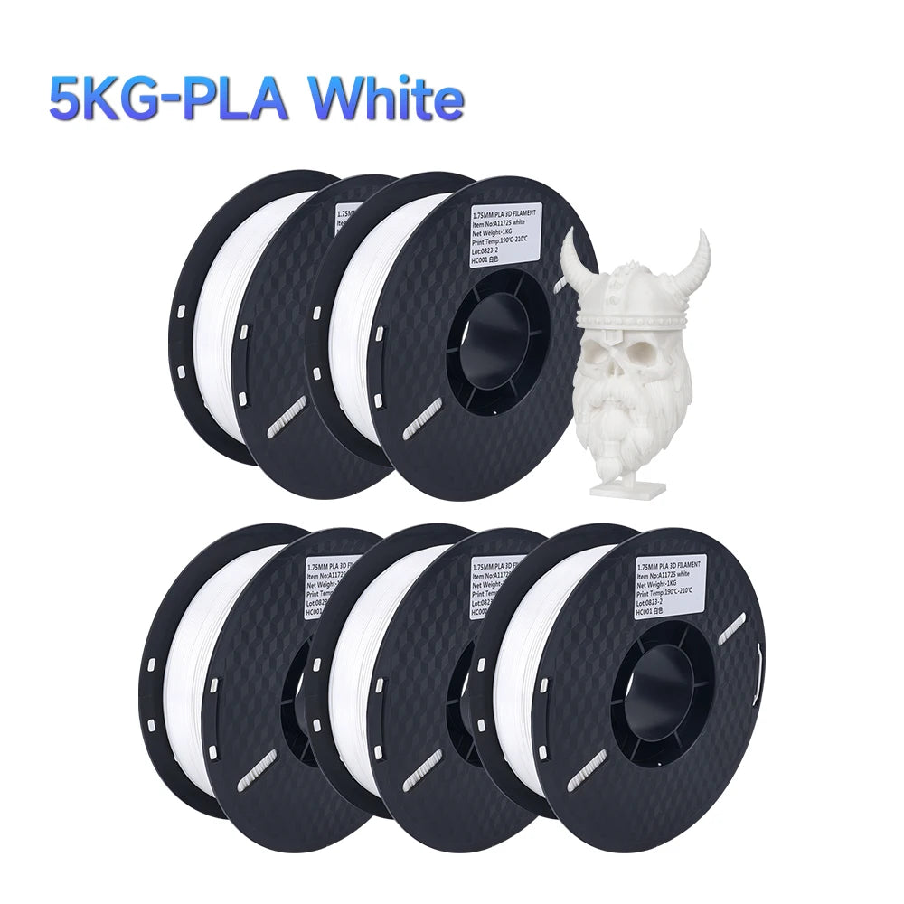 5KG Mix Colors PLA filament 1kg 1 75mm For 3D Printer PLA Material for 3D Printing filamento pla 3D Printer Filament